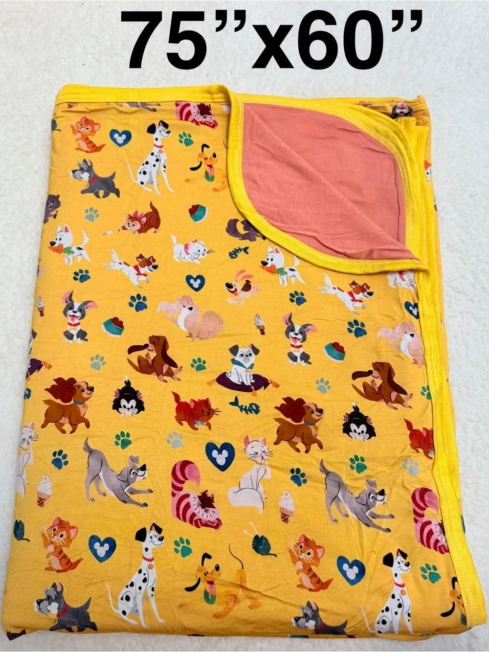 Little Sleepies dvpe Disney pets puppy oversized blanket size 75”x60”